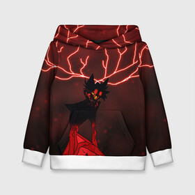 Детская толстовка 3D с принтом Аластор в городе Новоалтайск, 100% полиэстер | двухслойный капюшон со шнурком для регулировки, мягкие манжеты на рукавах и по низу толстовки, спереди карман-кенгуру с мягким внутренним слоем | hazbin hotel | hazbin hotel аластор | аластор отель хазбин | отель хазбин | отель хазбин аластор