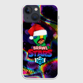 Чехол для iPhone 13 mini с принтом BRAWL STARS LEON НОВОГОДНИЙ в городе Новоалтайск,  |  | Тематика изображения на принте: 2020 | android | brawl stars | crow | games | leon | mobile game | stars | бравл старс | ворон | игры | леон | мобильные игры