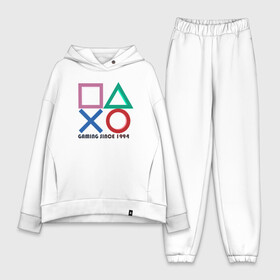 Женский костюм хлопок Oversize с принтом Консольщик в городе Новоалтайск,  |  | fan | game | gamepad | games | old | playstation | ps | игры | консоли | консоль | консольщик | олд | олдфаг | плейстейшен | пс | фанаты