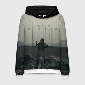 Мужская толстовка 3D с принтом death stranding в городе Новоалтайск, 100% полиэстер | двухслойный капюшон со шнурком для регулировки, мягкие манжеты на рукавах и по низу толстовки, спереди карман-кенгуру с мягким внутренним слоем. | babybridge | bb | death stranding | game | ps4 | бб | бэби | игра | кодзима гений | норман ридус