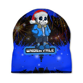 Шапка 3D с принтом НОВОГОДНИЙ UNDERTALE. в городе Новоалтайск, 100% полиэстер | универсальный размер, печать по всей поверхности изделия | asriel dreemurr | blaster | chara | frisk | gaster | sans | undertale | азриэль дримурр | андертейл | андрайн | гастер | меттатон | санс | фриск | чара