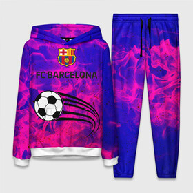 Женский костюм 3D (с толстовкой) с принтом Барса в городе Новоалтайск,  |  | barcelona | барса | барселона | каталония | футбол