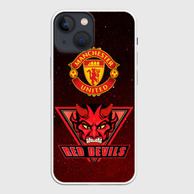Чехол для iPhone 13 mini с принтом Манчестер в городе Новоалтайск,  |  | manchester united | red devils | красные дьяволы | манчестер | манчестер юнайтед | футбол