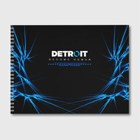 Альбом для рисования с принтом DETROIT BECOME HUMAN в городе Новоалтайск, 100% бумага
 | матовая бумага, плотность 200 мг. | Тематика изображения на принте: action | ai | android | detroit become human | андроиды | детектив | детройт | детройт: стать человеком | игра | интерактивное кино | коннор | логотип | роботы | фирменный стиль | экшн
