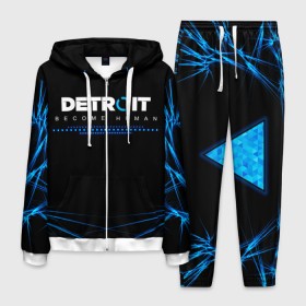 Мужской костюм 3D с принтом DETROIT: BECOME HUMAN. в городе Новоалтайск, 100% полиэстер | Манжеты и пояс оформлены тканевой резинкой, двухслойный капюшон со шнурком для регулировки, карманы спереди | action | ai | android | detroit become human | андроиды | детектив | детройт | детройт: стать человеком | игра | интерактивное кино | коннор | логотип | роботы | фирменный стиль | экшн