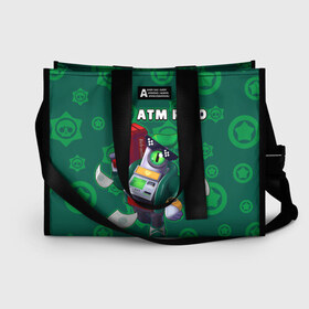 Сумка-шоппер 3D с принтом ATM RICO в городе Новоалтайск, 100% полиэстер | застегивается на металлическую кнопку; внутренний карман застегивается на молнию. Стенки укреплены специальным мягким материалом, чтобы защитить содержимое от несильных ударов
 | brawl | bs | clash line | fails | funny | leon | moments | stars | supercell | tick | бой | босс | бравл | броубол | бс | драка | звезд | осада | поззи | сейф | старс | цель