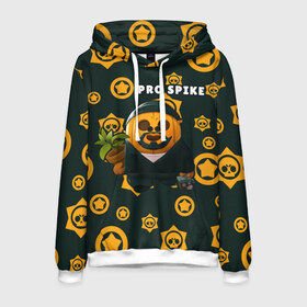 Мужская толстовка 3D с принтом Pro Spike в городе Новоалтайск, 100% полиэстер | двухслойный капюшон со шнурком для регулировки, мягкие манжеты на рукавах и по низу толстовки, спереди карман-кенгуру с мягким внутренним слоем. | Тематика изображения на принте: brawl | bs | clash line | fails | funny | leon | moments | stars | supercell | tick | бой | босс | бравл | броубол | бс | драка | звезд | осада | поззи | сейф | старс | цель