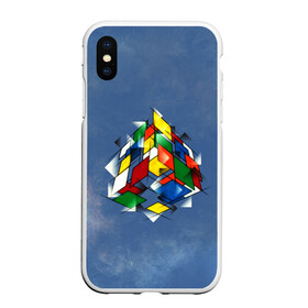 Чехол для iPhone XS Max матовый Кубик Рубика: в городе Новоалтайск, Силикон | Область печати: задняя сторона чехла, без боковых панелей | mathematica | кубик | магия. формулы | математика | наука | рубика | соберись | технарь