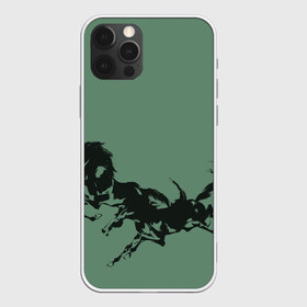Чехол для iPhone 12 Pro Max с принтом черные кони в городе Новоалтайск, Силикон |  | животные | конный спорт | конь | лошадь | наездник | спорт