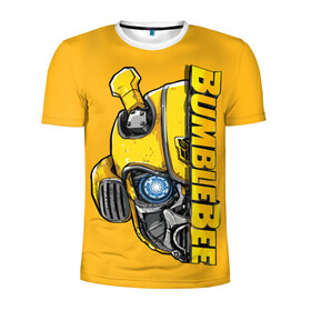 Мужская футболка 3D спортивная с принтом Transformers Bumblebee в городе Новоалтайск, 100% полиэстер с улучшенными характеристиками | приталенный силуэт, круглая горловина, широкие плечи, сужается к линии бедра | Тематика изображения на принте: bumblebee | transformers | автоботы | бамблби | мегатрон | оптимус прайм | роботы | трансформеры