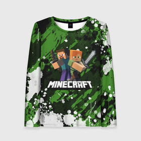 Женский лонгслив 3D с принтом Minecraft / Майнкрафт в городе Новоалтайск, 100% полиэстер | длинные рукава, круглый вырез горловины, полуприлегающий силуэт | creeper | earth | game | minecraft | minecraft earth | блоки | грифер | игры | квадраты | компьютерная игра | крипер | маинкрафт | майн | майнкравт | майнкрафт