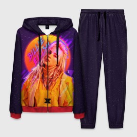 Мужской костюм 3D с принтом Billie Eilish в городе Новоалтайск, 100% полиэстер | Манжеты и пояс оформлены тканевой резинкой, двухслойный капюшон со шнурком для регулировки, карманы спереди | billie | billie eilish | eilish | айлиш | билли | билли айлиш | эйлиш