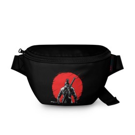 Поясная сумка 3D с принтом Sekiro: Shadows Die Twice в городе Новоалтайск, 100% полиэстер | плотная ткань, ремень с регулируемой длиной, внутри несколько карманов для мелочей, основное отделение и карман с обратной стороны сумки застегиваются на молнию | armed | death | die | game | japan | ninja | one | samurai | sekiro | shadow | shinobi | wolf | волк | игра | ниндзя | самураи | самурай | тени | тень | шиноби | япония