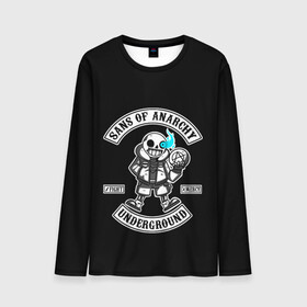 Мужской лонгслив 3D с принтом Undertale. Sans of Anarchy в городе Новоалтайск, 100% полиэстер | длинные рукава, круглый вырез горловины, полуприлегающий силуэт | asriel | chara | dreemurr | fight | frisk | gamer | mercy | rpg | sans | skeleton | undertale | азриэль | андертэйл | дримурр | история | подземная | санс | сказка | скелет | фриск | чара