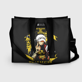 Сумка-шоппер 3D с принтом One Piece Trafalgar Water в городе Новоалтайск, 100% полиэстер | застегивается на металлическую кнопку; внутренний карман застегивается на молнию. Стенки укреплены специальным мягким материалом, чтобы защитить содержимое от несильных ударов
 | anime | kaido | luffy | manga | one piece | theory | zoro | большой куш | ван | луффи | манга | манки д | мульт | пираты | пис | рыжий | сёнэн | сериал | шанкс