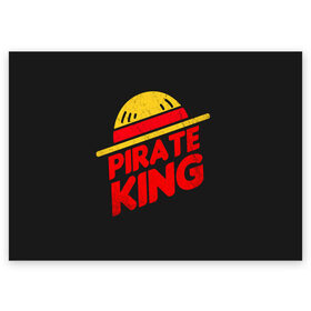 Поздравительная открытка с принтом One Piece Pirate King в городе Новоалтайск, 100% бумага | плотность бумаги 280 г/м2, матовая, на обратной стороне линовка и место для марки
 | Тематика изображения на принте: anime | kaido | luffy | manga | one piece | theory | zoro | большой куш | ван | луффи | манга | манки д | мульт | пираты | пис | рыжий | сёнэн | сериал | шанкс