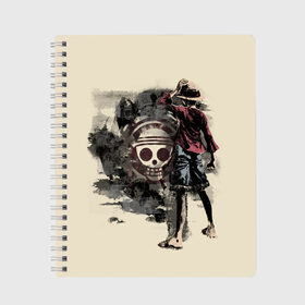 Тетрадь с принтом One Piece в городе Новоалтайск, 100% бумага | 48 листов, плотность листов — 60 г/м2, плотность картонной обложки — 250 г/м2. Листы скреплены сбоку удобной пружинной спиралью. Уголки страниц и обложки скругленные. Цвет линий — светло-серый
 | anime | kaido | luffy | manga | one piece | theory | zoro | большой куш | ван | луффи | манга | манки д | мульт | пираты | пис | рыжий | сёнэн | сериал | шанкс