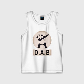Детская майка хлопок с принтом DAB Panda в городе Новоалтайск,  |  | best | dab | dabbig | dance | freedom | hip hop | music | panda | rap | даб | даббинг | животные | крутой | лучший | медведь | музыка | панда | рэп | рэпер | свобода | танец | хип хоп
