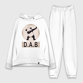 Женский костюм хлопок Oversize с принтом DAB Panda в городе Новоалтайск,  |  | best | dab | dabbig | dance | freedom | hip hop | music | panda | rap | даб | даббинг | животные | крутой | лучший | медведь | музыка | панда | рэп | рэпер | свобода | танец | хип хоп