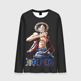 Мужской лонгслив 3D с принтом лайк One Piece  в городе Новоалтайск, 100% полиэстер | длинные рукава, круглый вырез горловины, полуприлегающий силуэт | anime | kaido | luffy | manga | one piece | theory | zoro | большой куш | ван | луффи | манга | манки д | мульт | пираты | пис | рыжий | сёнэн | сериал | шанкс