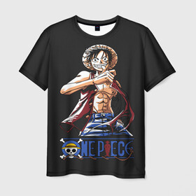 Мужская футболка 3D с принтом лайк One Piece  в городе Новоалтайск, 100% полиэфир | прямой крой, круглый вырез горловины, длина до линии бедер | anime | kaido | luffy | manga | one piece | theory | zoro | большой куш | ван | луффи | манга | манки д | мульт | пираты | пис | рыжий | сёнэн | сериал | шанкс