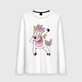 Мужской лонгслив хлопок с принтом Dabbing Unicorn в городе Новоалтайск, 100% хлопок |  | best | dab | dabbig | dance | freedom | hip hop | music | rap | unicorn | даб | даббинг | единорог | крутой | лучший | музыка | рэп | рэпер | свобода | танец | хип хоп