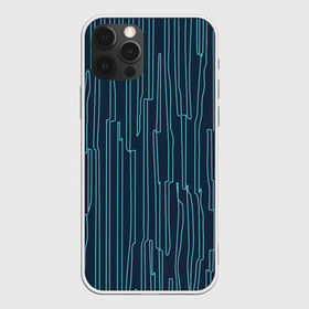 Чехол для iPhone 12 Pro Max с принтом Стильный узор в городе Новоалтайск, Силикон |  | абстрактное | голубое | полоса | полосы | синее | узор | узоры | чёрное | эфемерное