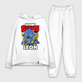 Женский костюм хлопок Oversize с принтом BRAWL STARS WEREWOLF LEON в городе Новоалтайск,  |  | brawl stars | brawl stars werewolf leon | brawler | leon | werewolf | бравл старз | бравлер | волк | леон | оборотень | оборотень леон