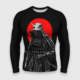 Мужской рашгард 3D с принтом Самурай в городе Новоалтайск,  |  | воин | мертвый самурай | рисунок | самурай | скелет | череп