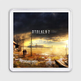 Магнит 55*55 с принтом STALKER 2 в городе Новоалтайск, Пластик | Размер: 65*65 мм; Размер печати: 55*55 мм | s.t.a.l.k.e.r. | stalker | арт | зона | зона отчуждения | игра | мутант | пейзаж | припять | радиация | радиоктивный фон | сталкер | чернобыль