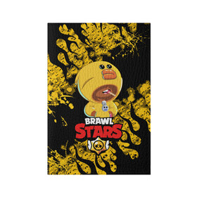 Обложка для паспорта матовая кожа с принтом BRAWL STARS SALLY LEON. в городе Новоалтайск, натуральная матовая кожа | размер 19,3 х 13,7 см; прозрачные пластиковые крепления | brawl stars | leon | moba | pattern | sally leon | бравл старс | жанр | игра | леон | огонь | паттерн | пламя | следы от пуль | утка | череп | черепа