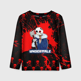 Детский лонгслив 3D с принтом UNDERTALE. в городе Новоалтайск, 100% полиэстер | длинные рукава, круглый вырез горловины, полуприлегающий силуэт
 | asriel dreemurr | chara | frisk | sans | undertale | азриэль дримурр | андертейл | андрайн | гастер | меттатон | санс | фриск | чара