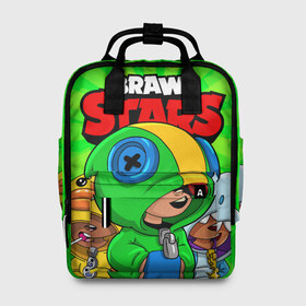Женский рюкзак 3D с принтом BRAWL STARS LEON в городе Новоалтайск, 100% полиэстер | лямки с регулируемой длиной, сверху ручки, чтобы рюкзак нести как сумку. Основное отделение закрывается на молнию, как и внешний карман. Внутри два дополнительных кармана, один из которых закрывается на молнию. По бокам два дополнительных кармашка, куда поместится маленькая бутылочка
 | brawl stars | brawl stars leon | brawler | leon | sally | shark | акула | бравл старз | бравлер | леон | салли