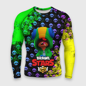 Мужской рашгард 3D с принтом Brawl Stars LEON в городе Новоалтайск,  |  | 8 bit | 8 бит | brawl | brawl stars | crow | leon | stars | бравл | бравл старс | браво старс | игра | компьютерная | кров | леон | онлайн | старс