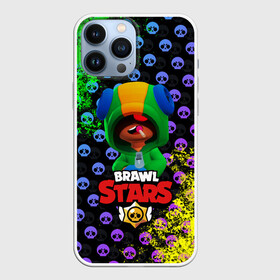 Чехол для iPhone 13 Pro Max с принтом Brawl Stars LEON в городе Новоалтайск,  |  | Тематика изображения на принте: 8 bit | 8 бит | brawl | brawl stars | crow | leon | stars | бравл | бравл старс | браво старс | игра | компьютерная | кров | леон | онлайн | старс