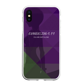 Чехол для iPhone XS Max матовый с принтом Evangelion 1 11 в городе Новоалтайск, Силикон | Область печати: задняя сторона чехла, без боковых панелей | eva | evangelion | rei | you are not alone | девушка | ева | евангелион | рей | ты не один | тян
