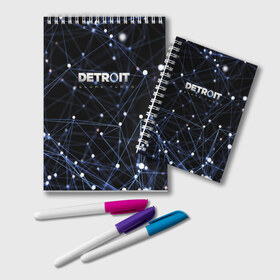 Блокнот с принтом DetroitBecome Human Exclusive в городе Новоалтайск, 100% бумага | 48 листов, плотность листов — 60 г/м2, плотность картонной обложки — 250 г/м2. Листы скреплены удобной пружинной спиралью. Цвет линий — светло-серый
 | Тематика изображения на принте: action | ai | android | connor | dbhpk19 | detroit become human | game | rk 800 | rk 900 | андроиды | детектив | игра | игры | интерактивное кино | кара | коннор | логотип | маркус | роботы | фирменный стиль | экшн