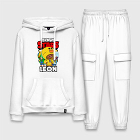 Мужской костюм хлопок с толстовкой с принтом BRAWL STARS LEON в городе Новоалтайск,  |  | brawl stars | brawl stars leon | brawler | leon | sally | shark | акула | бравл старз | бравлер | леон | салли