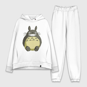 Женский костюм хлопок Oversize с принтом Тоторо в полный рост в городе Новоалтайск,  |  | anime | totoro | аниме | анимэ | монстр | монстрик | персонаж | существо | тоторо | хранитель