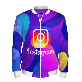 Мужской бомбер 3D с принтом Instagram Exclusive в городе Новоалтайск, 100% полиэстер | застегивается на молнию, по бокам два кармана без застежек, по низу бомбера и на воротнике - эластичная резинка | Тематика изображения на принте: insta | instagram | instagramm | social | видео | инста | инстаграм | инстаграмм | приложение | социальная сеть | фото