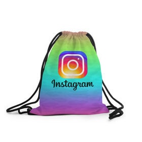 Рюкзак-мешок 3D с принтом INSTAGRAM 2020 в городе Новоалтайск, 100% полиэстер | плотность ткани — 200 г/м2, размер — 35 х 45 см; лямки — толстые шнурки, застежка на шнуровке, без карманов и подкладки | insta | instagram | instagramm | social | видео | инста | инстаграм | инстаграмм | приложение | социальная сеть | фото