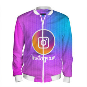 Мужской бомбер 3D с принтом INSTAGRAM в городе Новоалтайск, 100% полиэстер | застегивается на молнию, по бокам два кармана без застежек, по низу бомбера и на воротнике - эластичная резинка | Тематика изображения на принте: insta | instagram | instagramm | social | видео | инста | инстаграм | инстаграмм | приложение | социальная сеть | фото