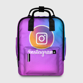 Женский рюкзак 3D с принтом INSTAGRAM в городе Новоалтайск, 100% полиэстер | лямки с регулируемой длиной, сверху ручки, чтобы рюкзак нести как сумку. Основное отделение закрывается на молнию, как и внешний карман. Внутри два дополнительных кармана, один из которых закрывается на молнию. По бокам два дополнительных кармашка, куда поместится маленькая бутылочка
 | Тематика изображения на принте: insta | instagram | instagramm | social | видео | инста | инстаграм | инстаграмм | приложение | социальная сеть | фото