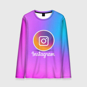 Мужской лонгслив 3D с принтом INSTAGRAM в городе Новоалтайск, 100% полиэстер | длинные рукава, круглый вырез горловины, полуприлегающий силуэт | insta | instagram | instagramm | social | видео | инста | инстаграм | инстаграмм | приложение | социальная сеть | фото