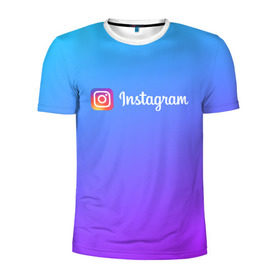 Мужская футболка 3D спортивная с принтом INSTAGRAM GRADIENT в городе Новоалтайск, 100% полиэстер с улучшенными характеристиками | приталенный силуэт, круглая горловина, широкие плечи, сужается к линии бедра | insta | instagram | instagramm | social | видео | инста | инстаграм | инстаграмм | приложение | социальная сеть | фото
