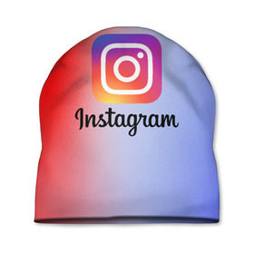 Шапка 3D с принтом INSTAGRAM в городе Новоалтайск, 100% полиэстер | универсальный размер, печать по всей поверхности изделия | insta | instagram | instagramm | social | видео | инста | инстаграм | инстаграмм | приложение | социальная сеть | фото