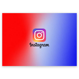 Поздравительная открытка с принтом INSTAGRAM  в городе Новоалтайск, 100% бумага | плотность бумаги 280 г/м2, матовая, на обратной стороне линовка и место для марки
 | Тематика изображения на принте: insta | instagram | instagramm | social | видео | инста | инстаграм | инстаграмм | приложение | социальная сеть | фото