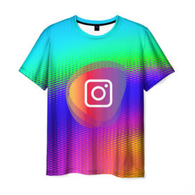 Мужская футболка 3D с принтом INSTAGRAM в городе Новоалтайск, 100% полиэфир | прямой крой, круглый вырез горловины, длина до линии бедер | insta | instagram | instagramm | social | видео | инста | инстаграм | инстаграмм | приложение | социальная сеть | фото