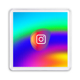 Магнит 55*55 с принтом INSTAGRAM в городе Новоалтайск, Пластик | Размер: 65*65 мм; Размер печати: 55*55 мм | insta | instagram | instagramm | social | видео | инста | инстаграм | инстаграмм | приложение | социальная сеть | фото