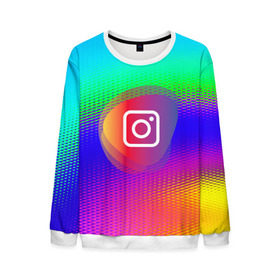 Мужской свитшот 3D с принтом INSTAGRAM в городе Новоалтайск, 100% полиэстер с мягким внутренним слоем | круглый вырез горловины, мягкая резинка на манжетах и поясе, свободная посадка по фигуре | Тематика изображения на принте: insta | instagram | instagramm | social | видео | инста | инстаграм | инстаграмм | приложение | социальная сеть | фото